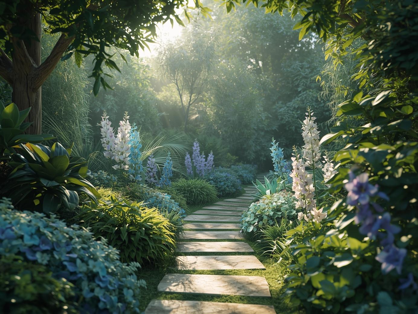Family enjoying time in a wellness garden